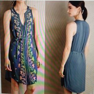 Anthropologie Tiny Embroidered Syden Shirt Dress